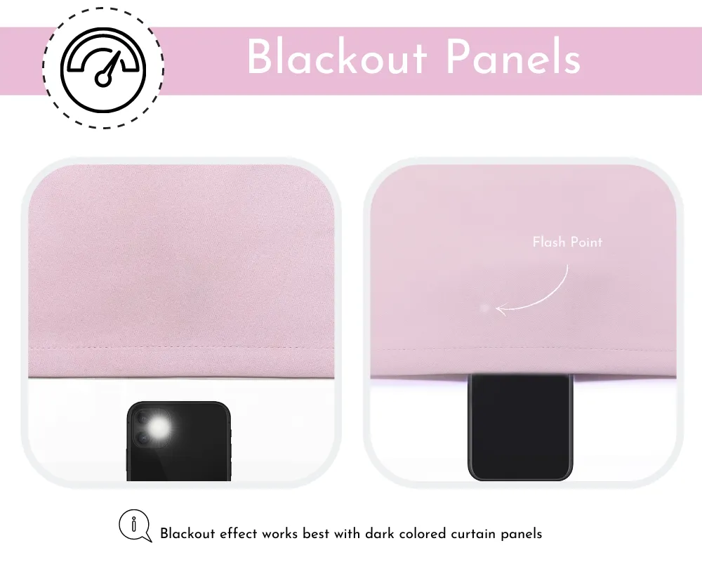 42 X 45 Inch Blackout Polyester Curtains with Rod Pocket Blush - 2 Panels