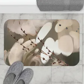 Abstract Bath Mat | Taupe Brown Beige, Organic