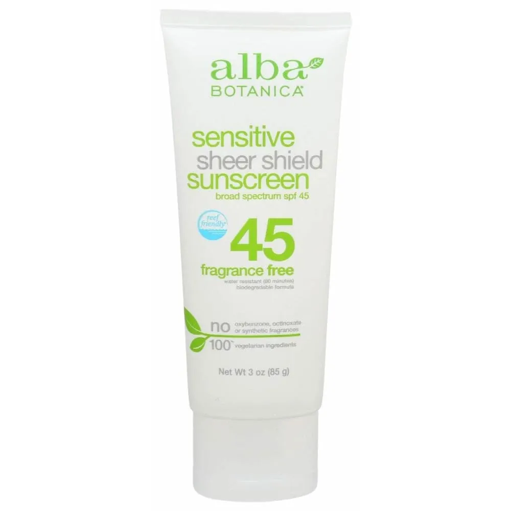 ALBA BOTANICA Sensitive Sheer Shield, 3 oz (Case of 2)