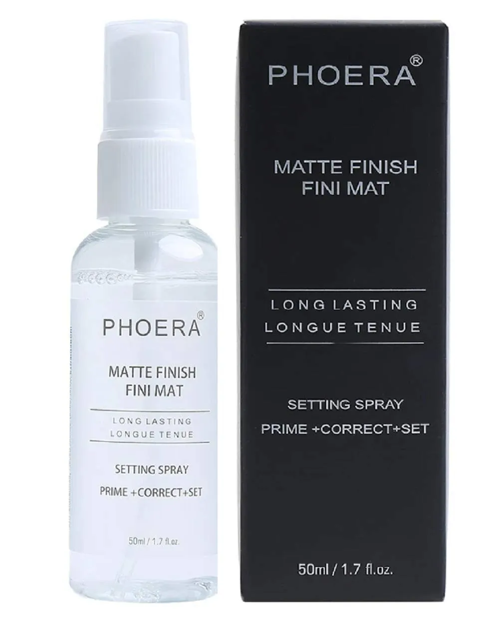 AQUAPURITY Phoera Makeup Setting Spray Matte Finish, Makeup Sealer Spray Long Lasting16Hr Wear Face Make Up Foundation 3 In 1 Fixer, Primer & Corrector Light Weight Beauty Blender (SETTING SPRAY 50ML)