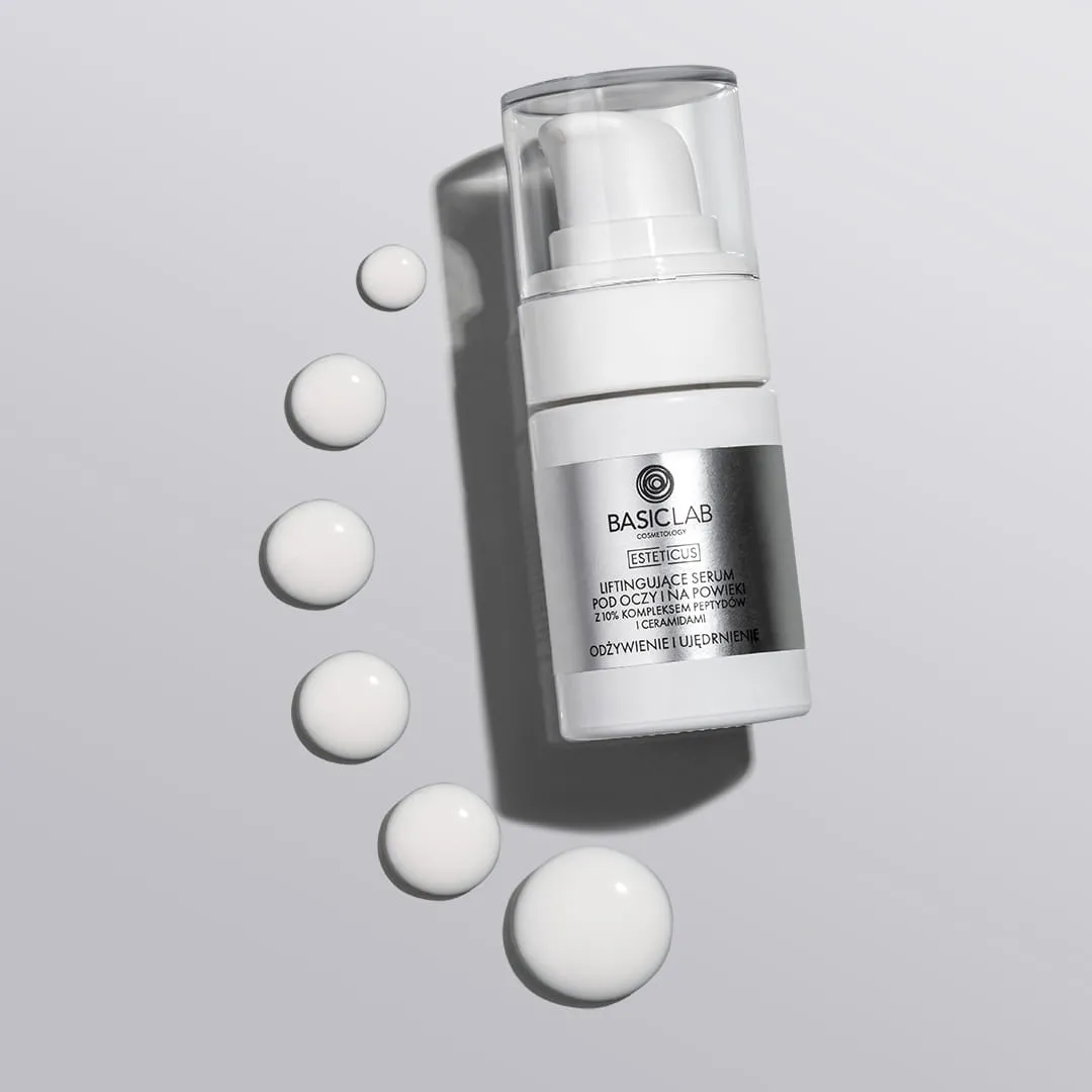 BasicLab Lifting Eye and Eyelid Serum with 10% Complex of Peptides and Ceramides 15ml