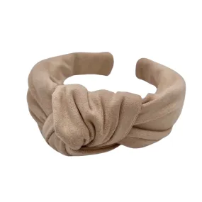 Blush Suede Knotted Headband