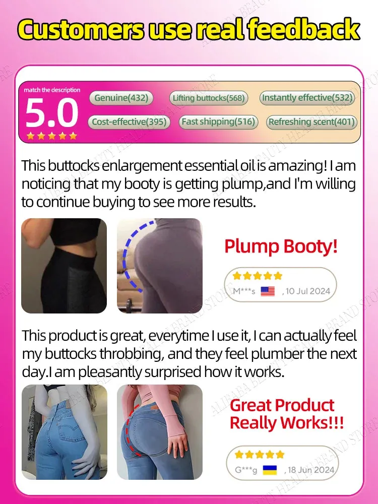 Buttocks Enlargement Oil – Natural Butt Lift and Size Enhancement Treatment