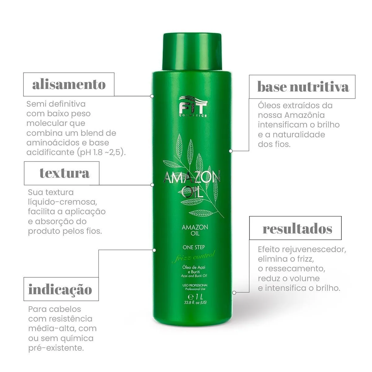 Fit Cosmetics Amazon Oil Brazilian Keratin Progressive Brush 100ml/3.38 fl.oz.