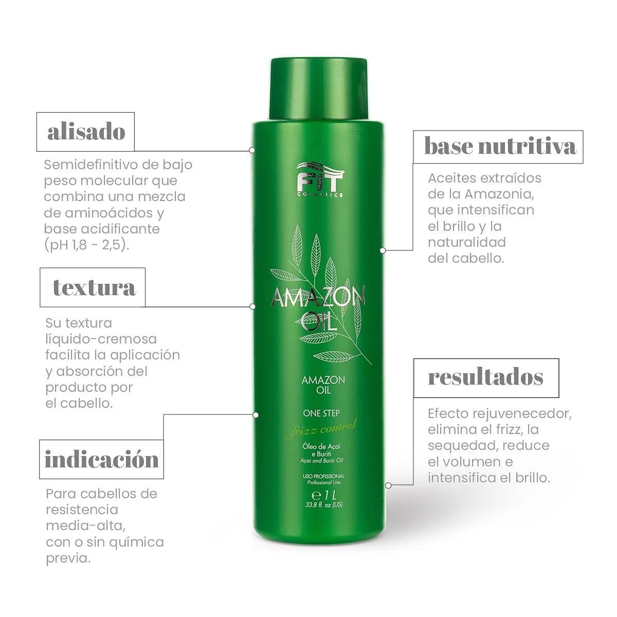 Fit Cosmetics Amazon Oil Brazilian Keratin Progressive Brush 100ml/3.38 fl.oz.