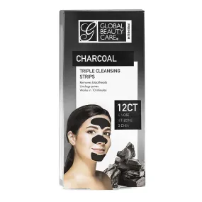 Global Beauty Care Charcoal Triple Cleansing Strips 12ct