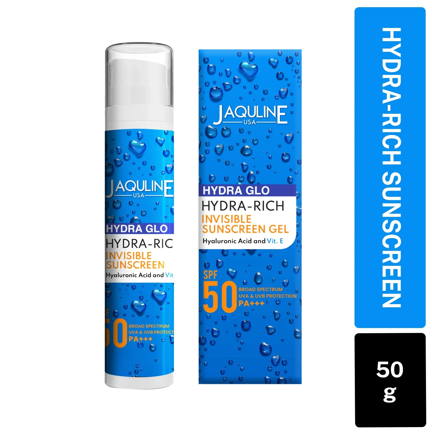Jaquline USA Hydra Rich Invisible Sunscreen SPF 50, PA    50g
