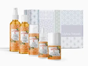 LilyAna Naturals Skincare Gift Set - Retinol Cream, Vitamin C Serum, Eye Cream and Face Cream Moisturizer - Anti Aging Skin Care Sets for Women