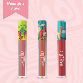 LoveChild Masaba - Neenaji's Fav Lip Creme Combo | Meetha Jaljeera, Masala Chai & Kokum Panna Combo