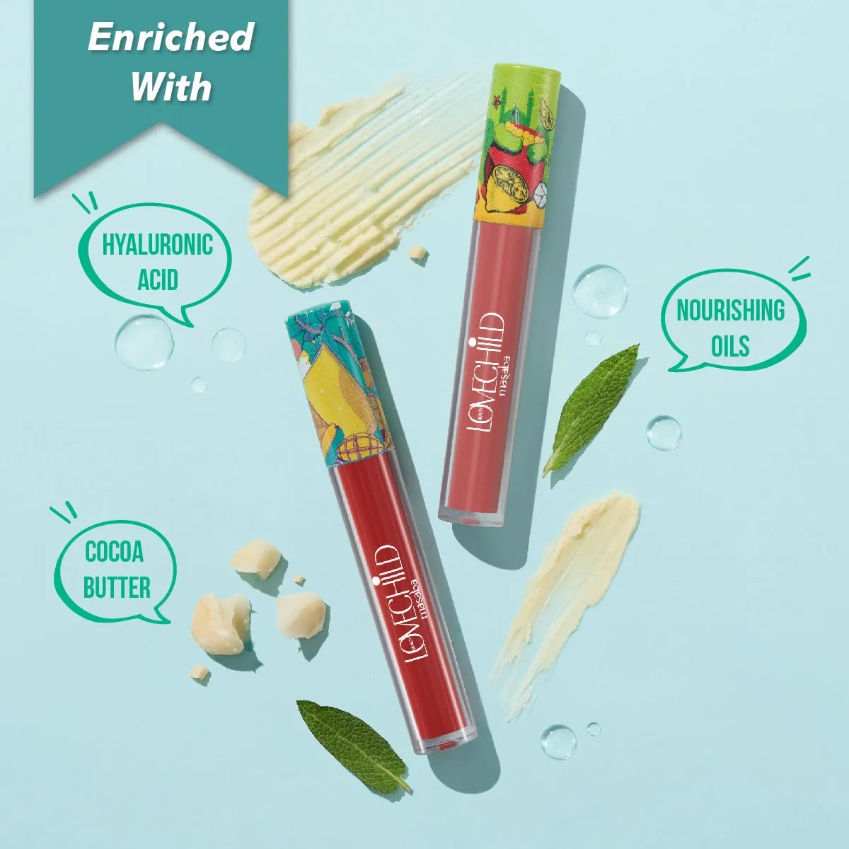 LoveChild Masaba - Neenaji's Fav Lip Creme Combo | Meetha Jaljeera, Masala Chai & Kokum Panna Combo