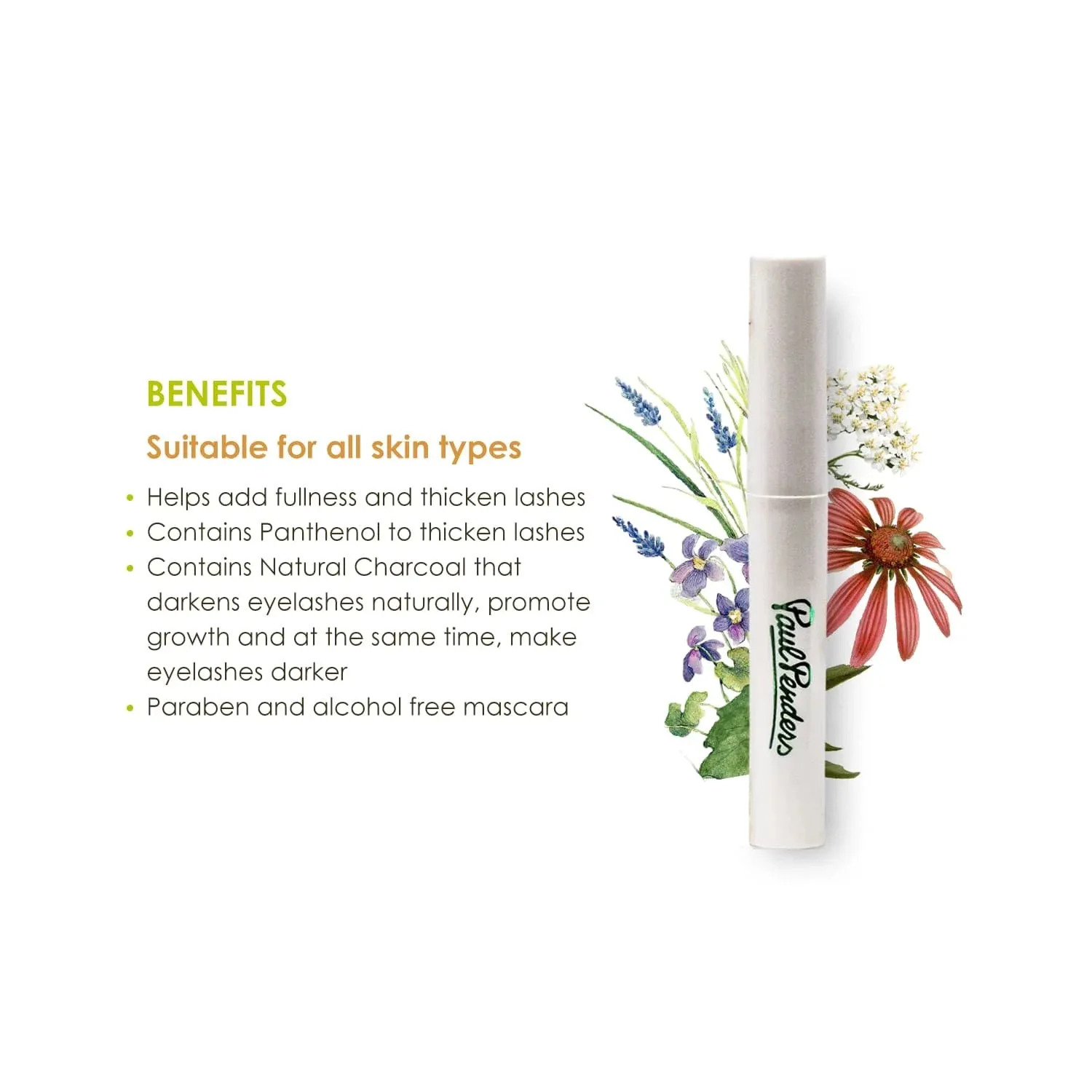 Paul Penders Natural Mascara (Black) 6ml