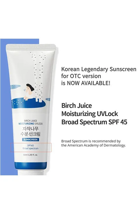 [ROUND LAB] Birch Moisturizing Sunscreen UV Lock SPF 45  Broad Spectrum(50Ml/1.69fl.oz)