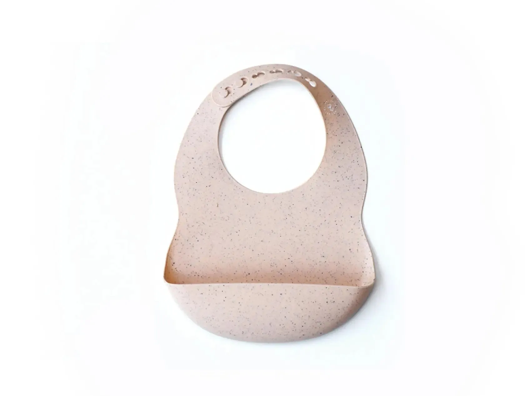 Silicone Baby Bib - Blush Speckle