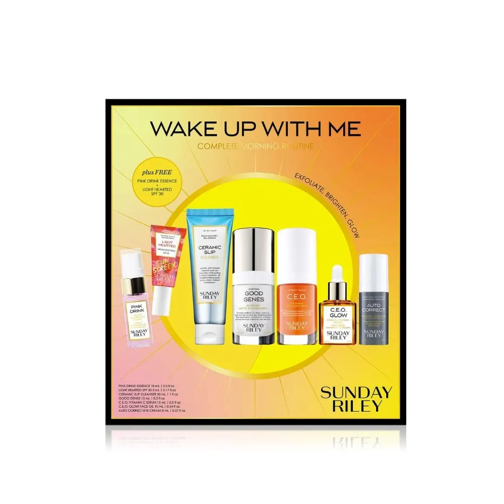 Sunday Riley Wake Up With Me Complete Morning Routine