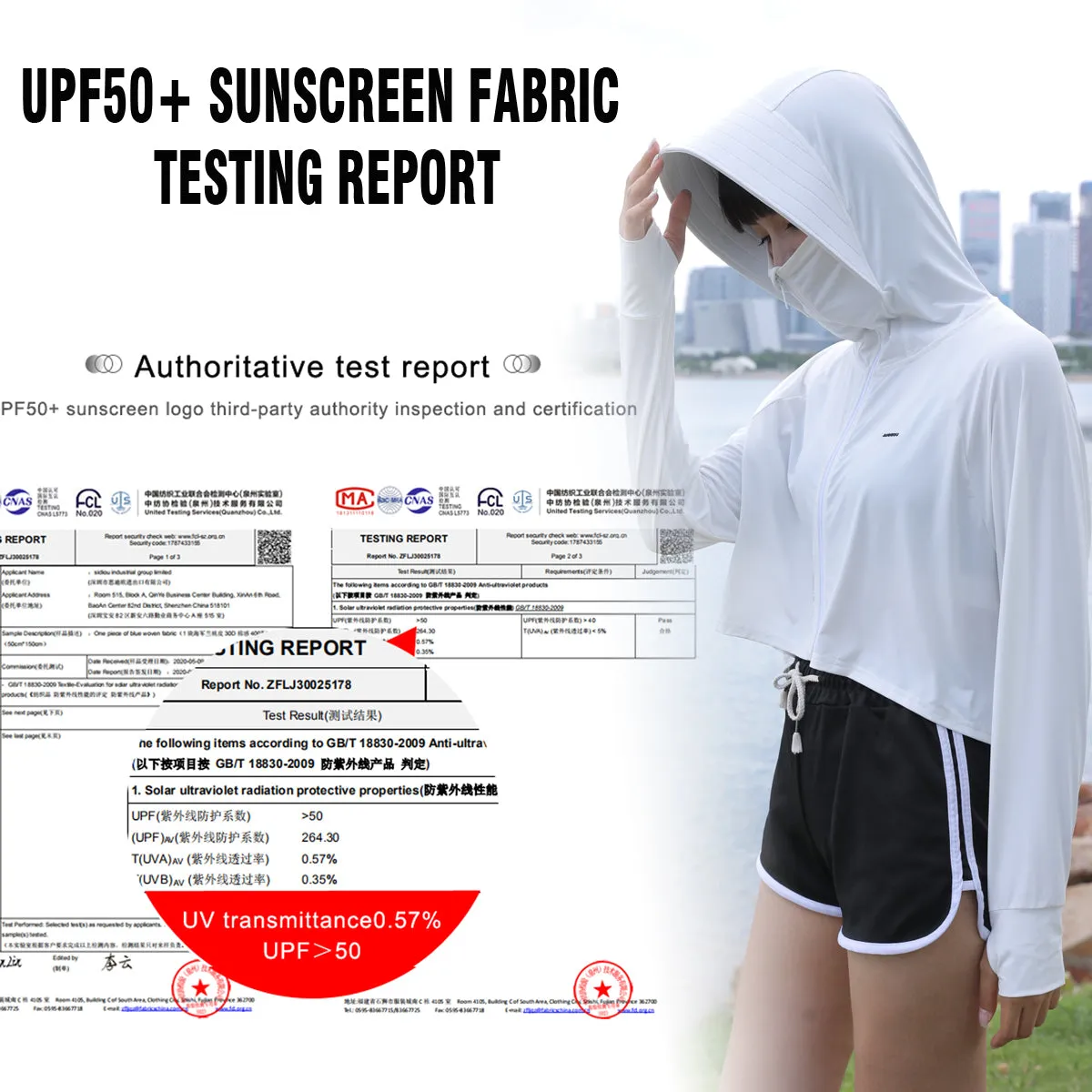 Women's Hooded UV UPF50  Sun Protection Jacket